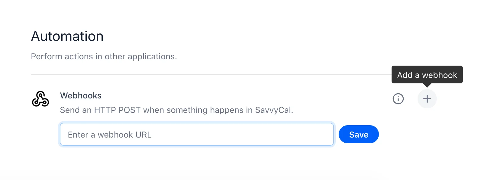 The interface for registering a new webhook